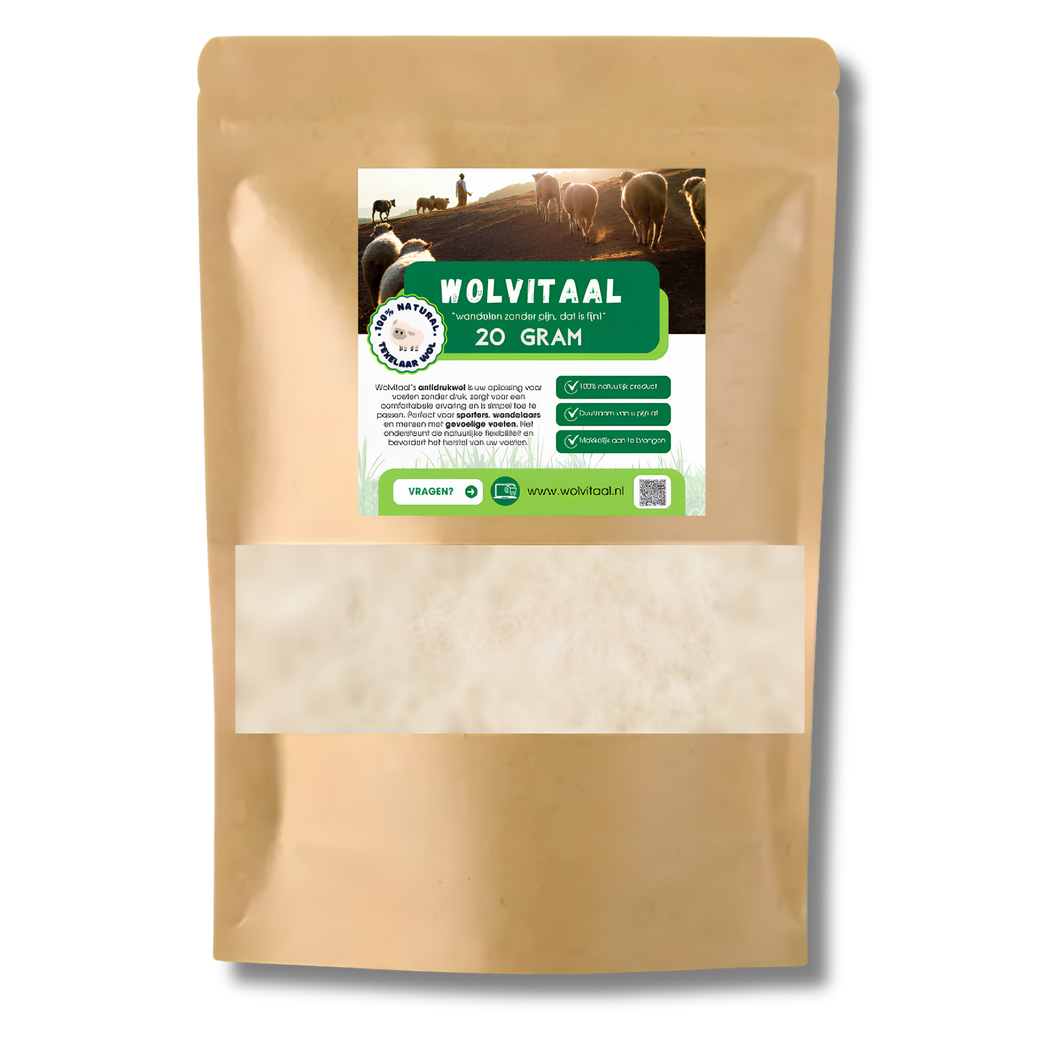 Wolvitaal Antidruck-Wolle 20 Gramm - Vollgepackt mit Lanolin