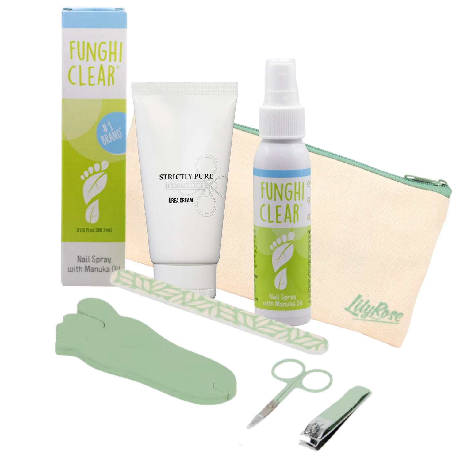 COMPLETE VERZORGING Funghi Clear + Strictly Pure Urea Cream + Pedicure Etui