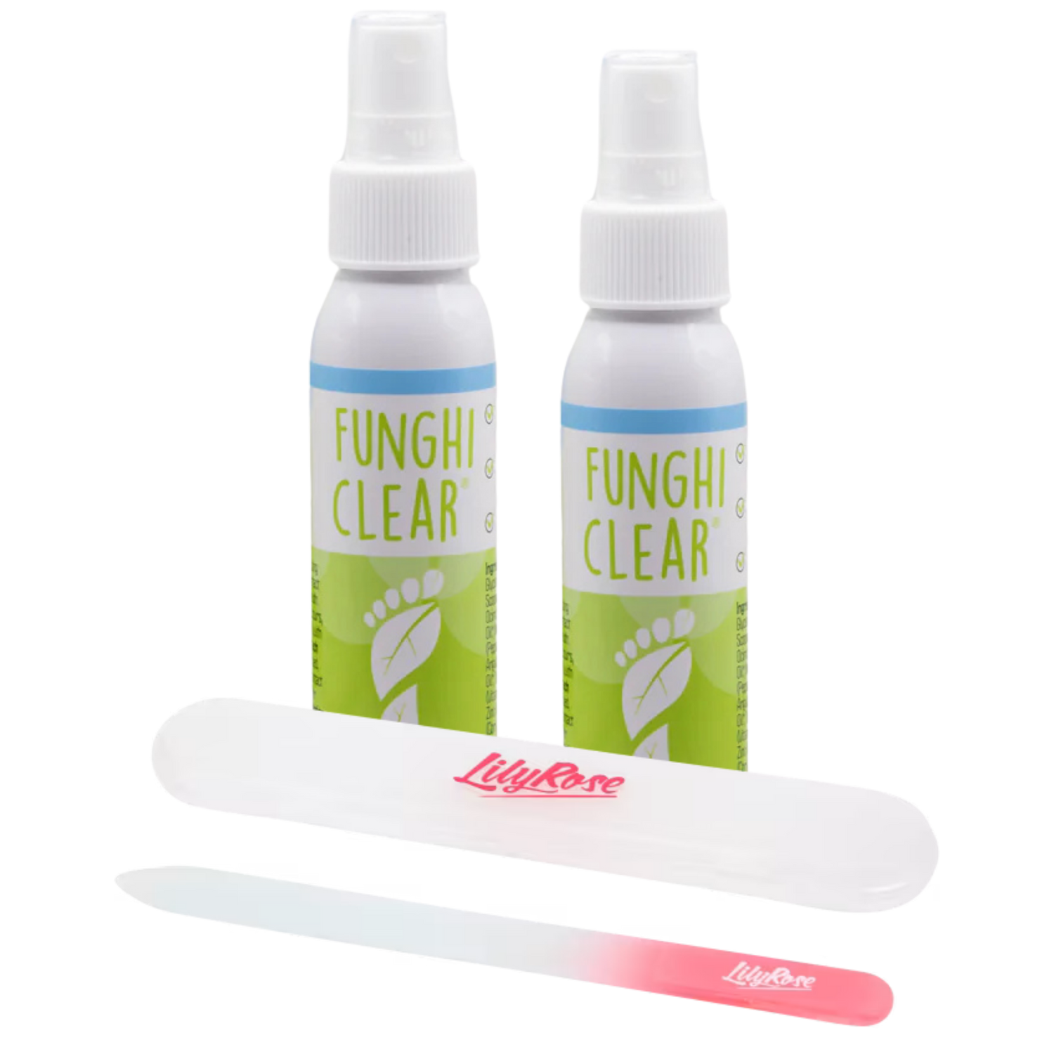 Funghi Clear 2x Set + Glasvijl met Opbergdoos